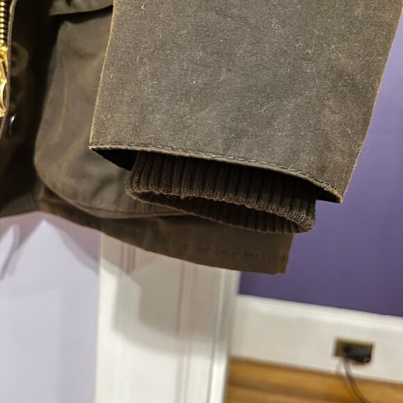Barbour Classic Bedale Waxed Jacket Olive Size 38 - Picture 3 of 7